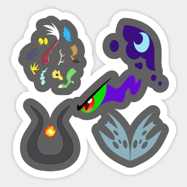 My little Pony - Villains of Equestria Cutie Mark Sticker by ariados4711